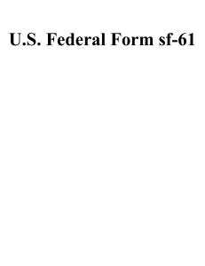 U.S. Federal Form sf-61