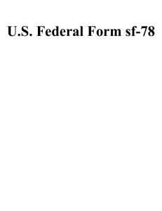 U.S. Federal Form sf-78