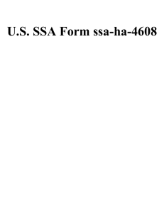 U.S. SSA Form ssa-ha-4608