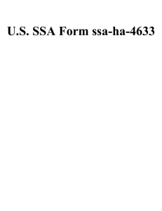U.S. SSA Form ssa-ha-4633