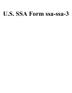 U.S. SSA Form ssa-ssa-3