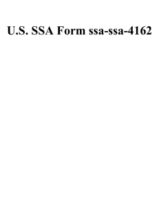 U.S. SSA Form ssa-ssa-4162