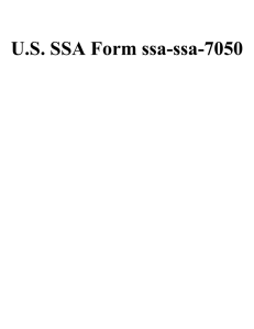 U.S. SSA Form ssa-ssa-7050