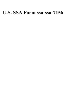 U.S. SSA Form ssa-ssa-7156