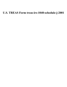 U.S. TREAS Form treas-irs-1040-schedule-j-2001