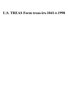 U.S. TREAS Form treas-irs-1041-t-1998