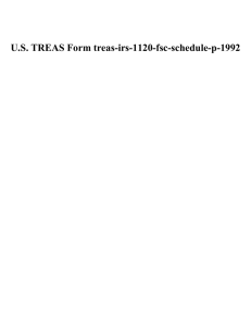 U.S. TREAS Form treas-irs-1120-fsc-schedule-p-1992