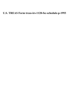 U.S. TREAS Form treas-irs-1120-fsc-schedule-p-1993