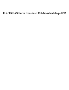 U.S. TREAS Form treas-irs-1120-fsc-schedule-p-1995