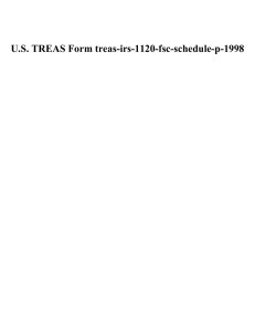 U.S. TREAS Form treas-irs-1120-fsc-schedule-p-1998