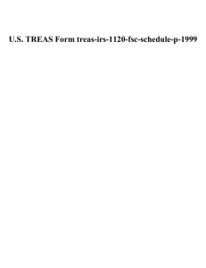 U.S. TREAS Form treas-irs-1120-fsc-schedule-p-1999