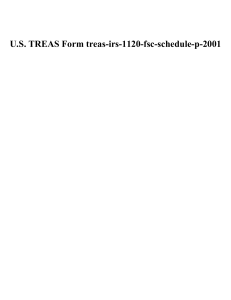 U.S. TREAS Form treas-irs-1120-fsc-schedule-p-2001