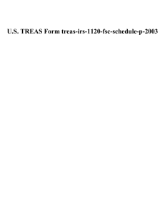 U.S. TREAS Form treas-irs-1120-fsc-schedule-p-2003