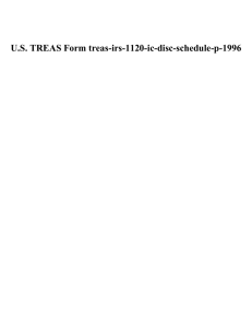 U.S. TREAS Form treas-irs-1120-ic-disc-schedule-p-1996