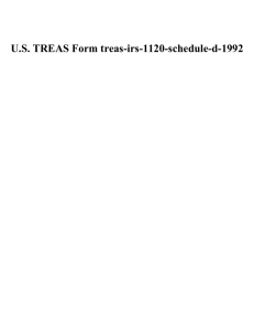 U.S. TREAS Form treas-irs-1120-schedule-d-1992