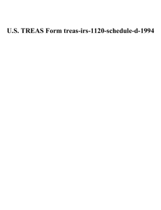 U.S. TREAS Form treas-irs-1120-schedule-d-1994