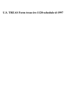 U.S. TREAS Form treas-irs-1120-schedule-d-1997