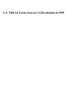 U.S. TREAS Form treas-irs-1120-schedule-d-1999