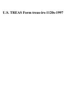 U.S. TREAS Form treas-irs-1120s-1997