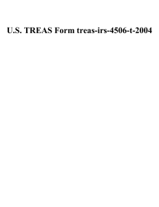 U.S. TREAS Form treas-irs-4506-t-2004