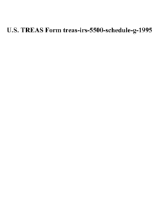 U.S. TREAS Form treas-irs-5500-schedule-g-1995