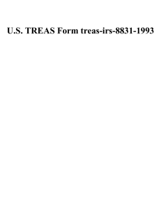 U.S. TREAS Form treas-irs-8831-1993