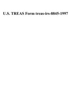 U.S. TREAS Form treas-irs-8845-1997