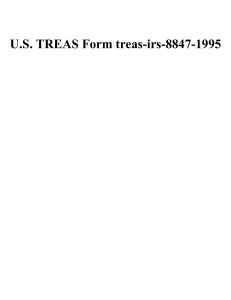 U.S. TREAS Form treas-irs-8847-1995