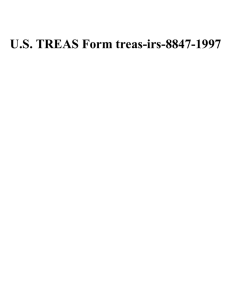 U.S. TREAS Form treas-irs-8847-1997