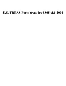 U.S. TREAS Form treas-irs-8865-sk1-2001