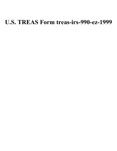 U.S. TREAS Form treas-irs-990-ez-1999