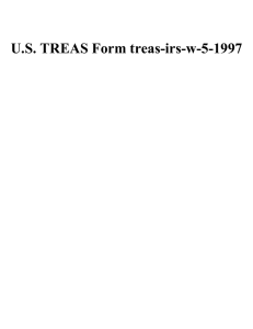 U.S. TREAS Form treas-irs-w-5-1997