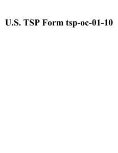 U.S. TSP Form tsp-oc-01-10