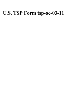 U.S. TSP Form tsp-oc-03-11