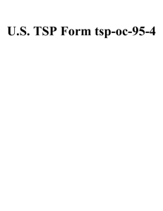 U.S. TSP Form tsp-oc-95-4