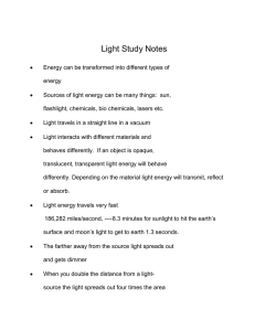 Light Study Notes