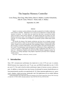 The Impulse Memory Controller