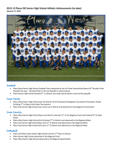 2012‐13 Plano ISD Senior High School Athletic Achievements (to date)  Football 