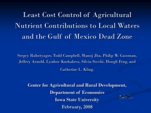 Least Cost Control of  Agricultural Nutrient Contributions to Local Waters
