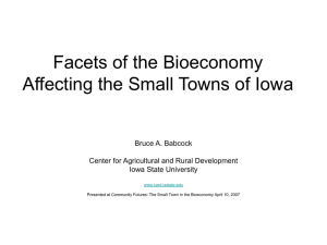 Facets of the Bioeconomy Affecting the Small Towns of Iowa