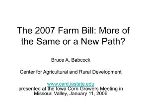 The 2007 Farm Bill: More of