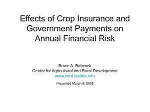 Effects of Crop Insurance and Government Payments on Annual Financial Risk