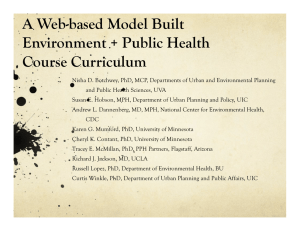 A Web-based Model Built Environment + Public Health Course Curriculum