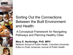 Sorting Out the Connections Between the Built Environment and Health: UNC
