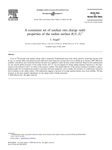 A consistent set of nuclear rms charge radii: ðN; ZÞ I. Angeli