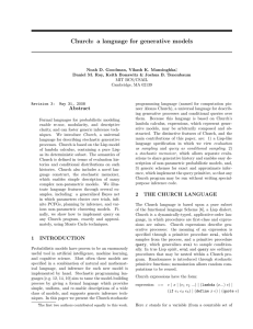 Church: a language for generative models