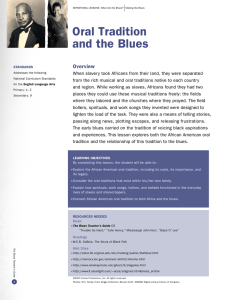 Oral Tradition and the Blues Overview