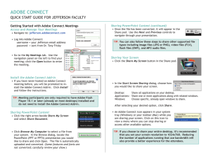 ADOBE CONNECT QUICK START GUIDE FOR JEFFERSON FACULTY Sharing PowerPoint Content (continued)