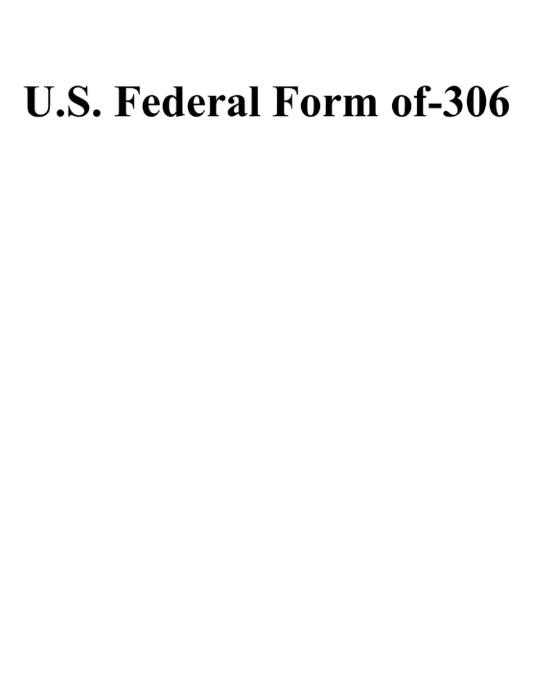 U S Federal Form Of 306