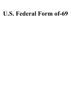 U.S. Federal Form of-69